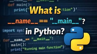 YouTube video: මොකක්ද Pythonවල __name__ == "__main__" කියන්නෙ? Explained in Sinhala
